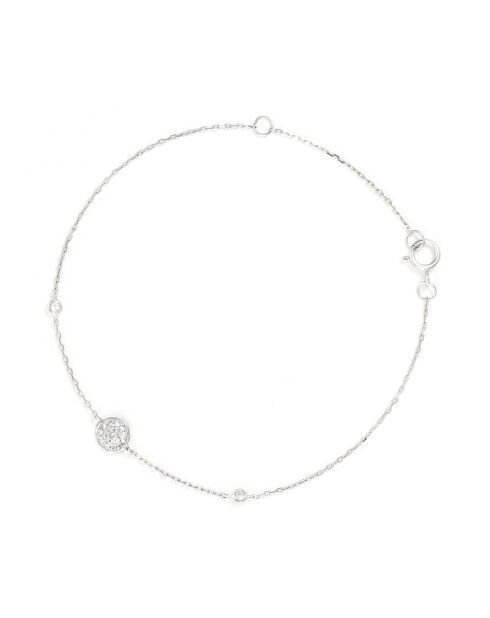 Bracelet Trio Enchanté Diamants 0.10 ct or blanc