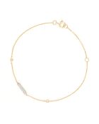 Bracelet Trio Linéaire Diamants 0.07 ct or jaune