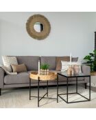 Vaso da fiori in ceramica marrone - 13,5x13,5x13 cm