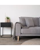 Schwarz/beige Seitendecke - 130x180 cm