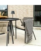 Schwarz/beige Seitendecke - 130x180 cm