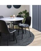 Coussin de siège en peau lainée gris - 35x35x5 cm