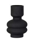 Jarrón de cristal negro - D.15x22 cm