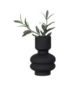 Jarrón de cristal negro - D.15x22 cm