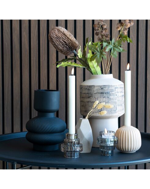 Vaso in vetro nero - D.15x22 cm