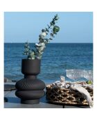 Jarrón de cristal negro - D.15x22 cm