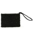 Porte-monnaie en perles noir - 14x10x2 cm