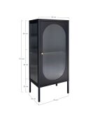 Adelaide zwart raam - 50x35x110 cm