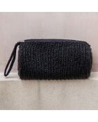 Trousse à crayons en perles noire - 20x10x10 cm