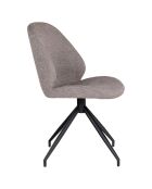 2 Monte Carlo Esszimmerstühle mit steinernem Drehfuß - 60x50x88 cm