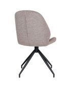 2 Monte Carlo Esszimmerstühle mit steinernem Drehfuß - 60x50x88 cm