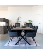 Tapis Havana  bleu/orange - 200x300 cm