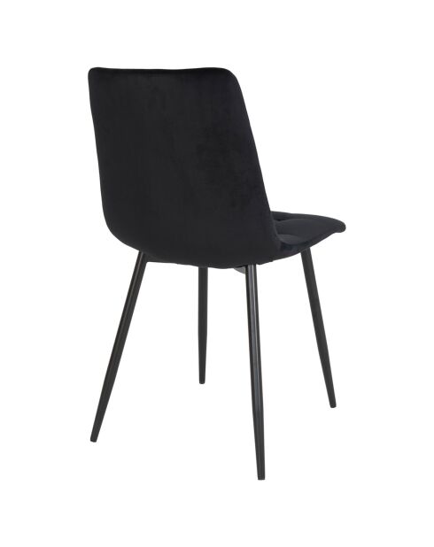 2 schwarze Esszimmerstühle von Middelfart - 55x44x86 cm