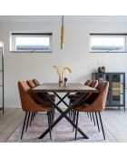 Havana vloerkleed blauw/oranje - 160x230 cm