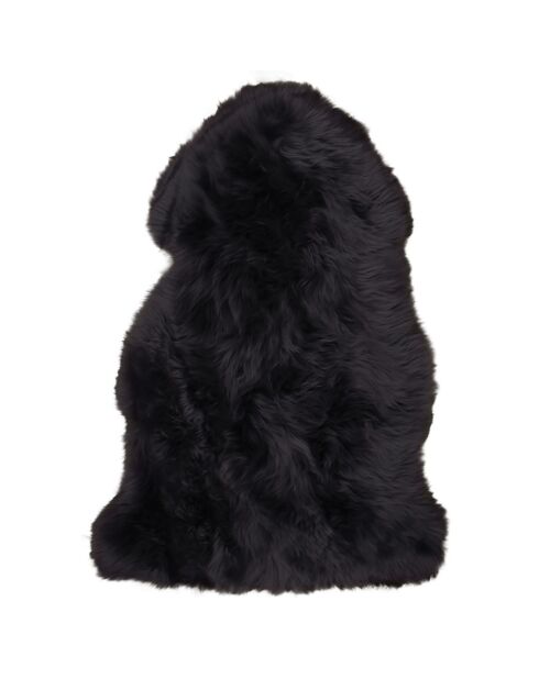 Schwarzes Lammfell - 50x85 cm