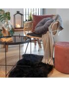 Schwarzes Lammfell - 50x85 cm