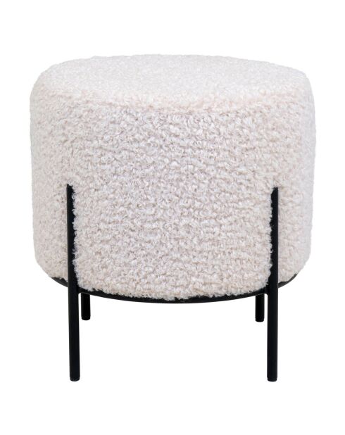 Alford weiße lockige Ottomane - D.35,5x37 cm