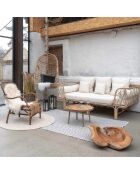 Mesita de mango Jammu natural - D.60x35 cm