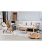 Mesita de mango Jammu natural - D.60x35 cm