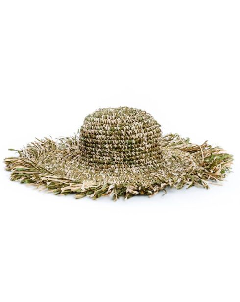 Chapeau Fiesta naturel/vert - 42x42x11 cm