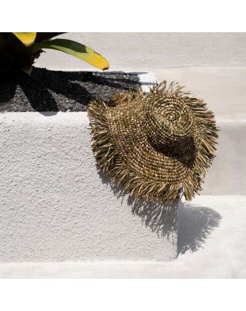 Chapeau Fiesta naturel/vert - 42x42x11 cm