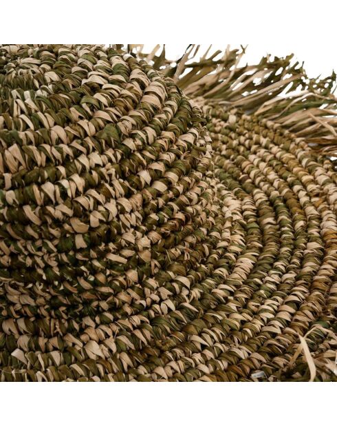 Chapeau Fiesta naturel/vert - 42x42x11 cm