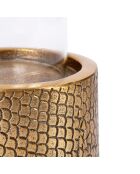 Bougeoir Croco  laiton - 17x17x24 cm