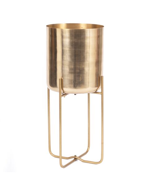 Portavelas de latón cocodrilo - 14x14x22 cm