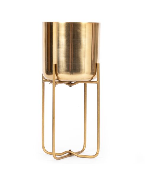 Portavelas de latón cocodrilo - 14x14x22 cm