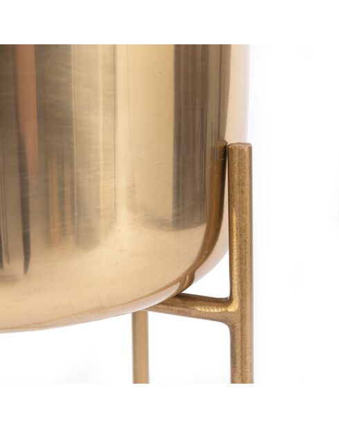 Portavelas de latón cocodrilo - 14x14x22 cm