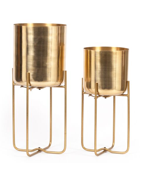 Portavelas de latón cocodrilo - 14x14x22 cm