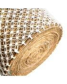 Panier en macramé  naturel/blanc - 40x35x29 cm