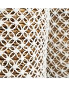 Panier en macramé  naturel/blanc - 35x30x25 cm
