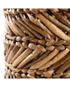 Panier en feuille de  banane Zigzag   naturel/blanc - 35x35x34 cm