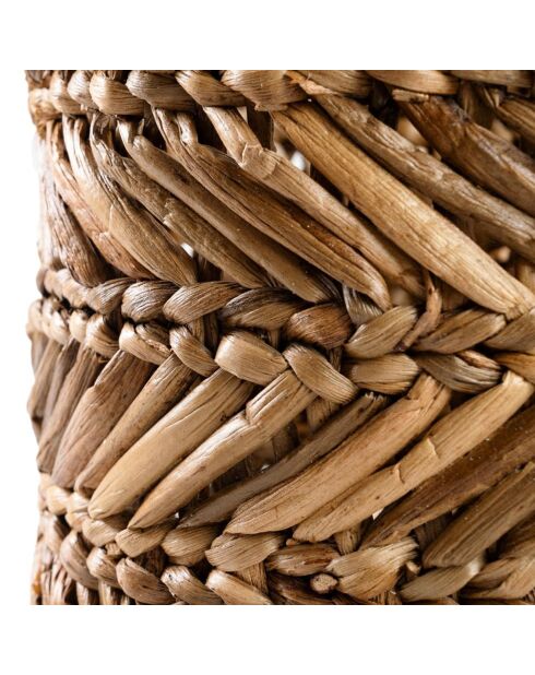 Panier en feuille de  banane Zigzag   naturel/blanc - 35x35x34 cm
