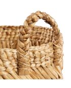 Panier en feuille de  banane Zigzag   naturel/blanc - 35x35x34 cm