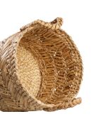 Panier en feuille de  banane Zigzag   naturel/blanc - 35x35x34 cm