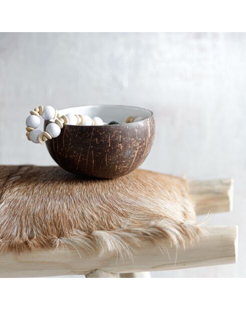 Bol coco naturel/blanc - D.15 cm