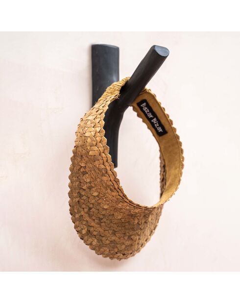 Crochet en teck noir - 6x3x20 cm