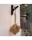 Crochet en teck noir - 6x3x20 cm