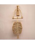 Crochet en teck naturel - 6x3x20 cm