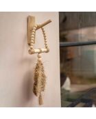 Crochet en teck naturel - 6x3x20 cm