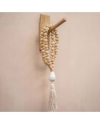 Crochet en teck naturel - 6x3x20 cm