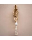 Crochet en teck naturel - 6x3x20 cm