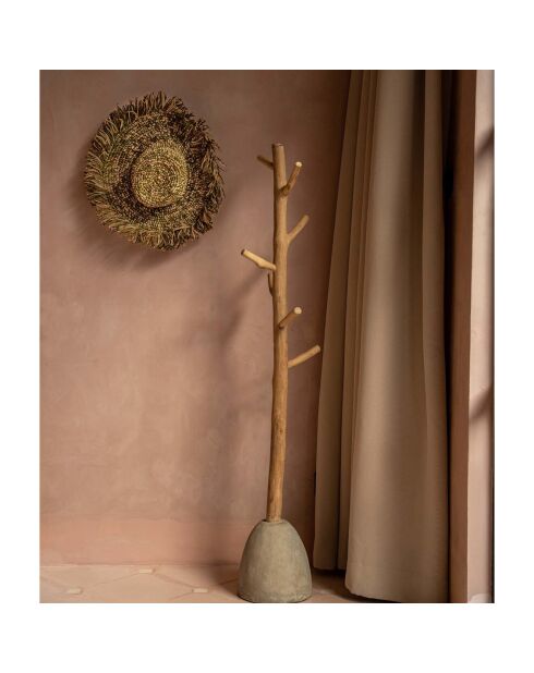 Porte manteau béton naturel - 25x25x150 cm