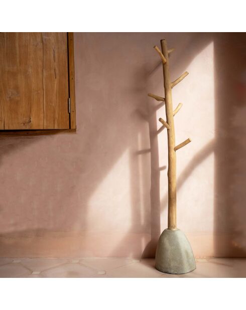 Porte manteau béton naturel - 25x25x150 cm