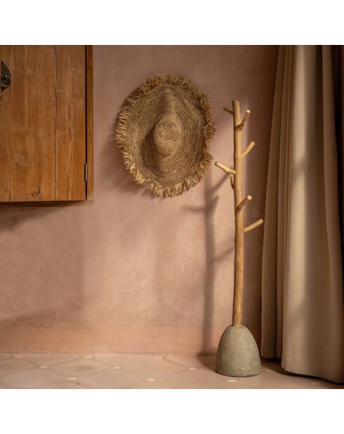 Porte manteau béton naturel - 25x25x150 cm