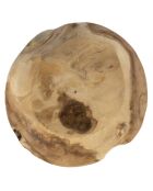 Bougeoir façon assiette naturel - 29x29x11 cm