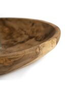 Bougeoir façon assiette naturel - 29x29x11 cm