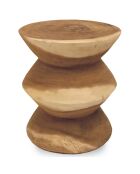 Tabouret artisanal Indra naturel - 40x40x50 cm